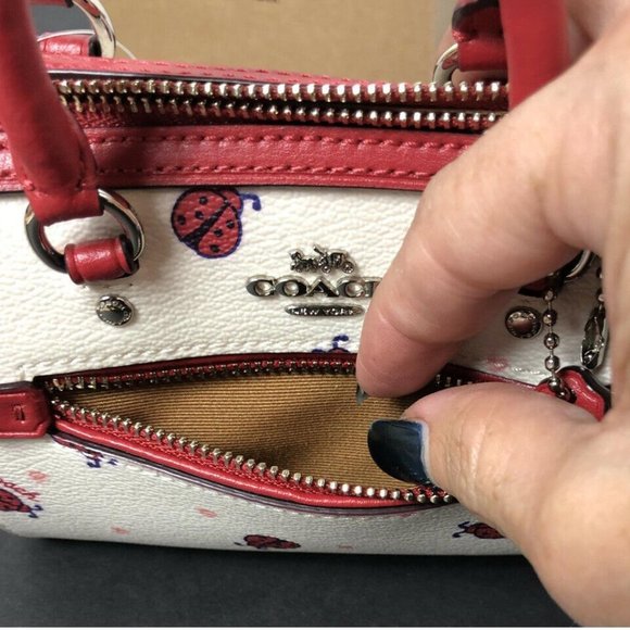 COACH 2 PIECE SET Ladybug Micro Rowan & Bag Charm - Picture 12 of 16